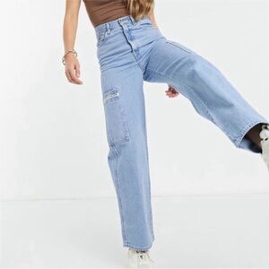 Levi's Utility High Loose Cargo Jeans in Blue Size 27